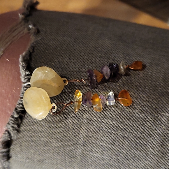 Handmade natural diamond earrings - Picture 1 of 2